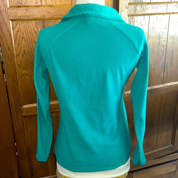 COLUMBIA🏔️Fleece 1/4 Zip PULLOVER Teal  Green XS Women’s🍃 - Picture 4 of 8